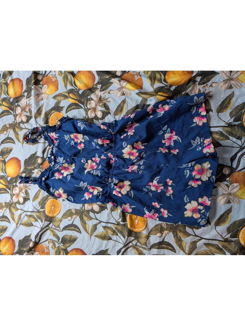 Japna Kids Girls Blue Floral Strap Romper – Size 10